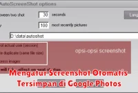 Mengatur Screenshot Otomatis Tersimpan di Google Photos