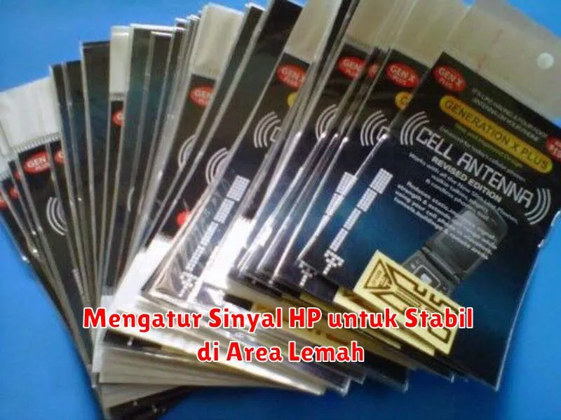 Mengatur Sinyal HP untuk Stabil di Area Lemah
