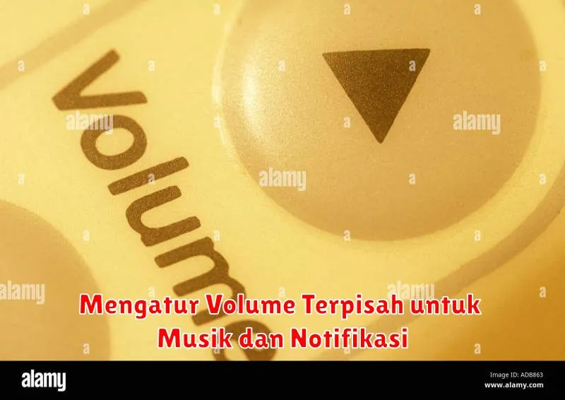 Mengatur Volume Terpisah untuk Musik dan Notifikasi