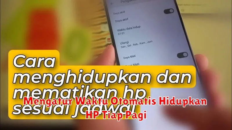 Mengatur Waktu Otomatis Hidupkan HP Tiap Pagi