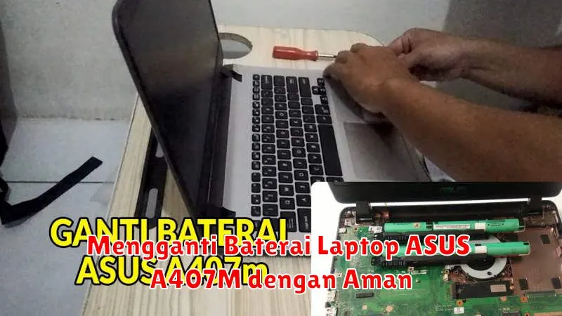 Mengganti Baterai Laptop ASUS A407M dengan Aman