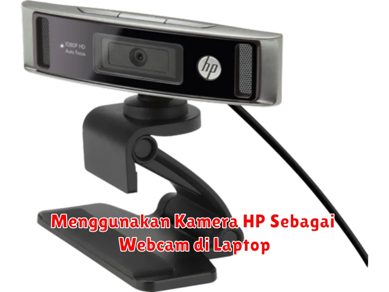 Menggunakan Kamera HP Sebagai Webcam di Laptop