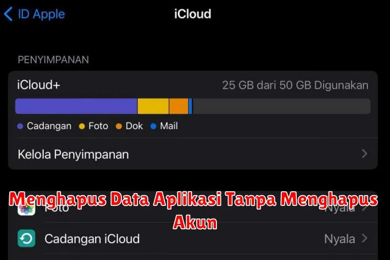 Menghapus Data Aplikasi Tanpa Menghapus Akun