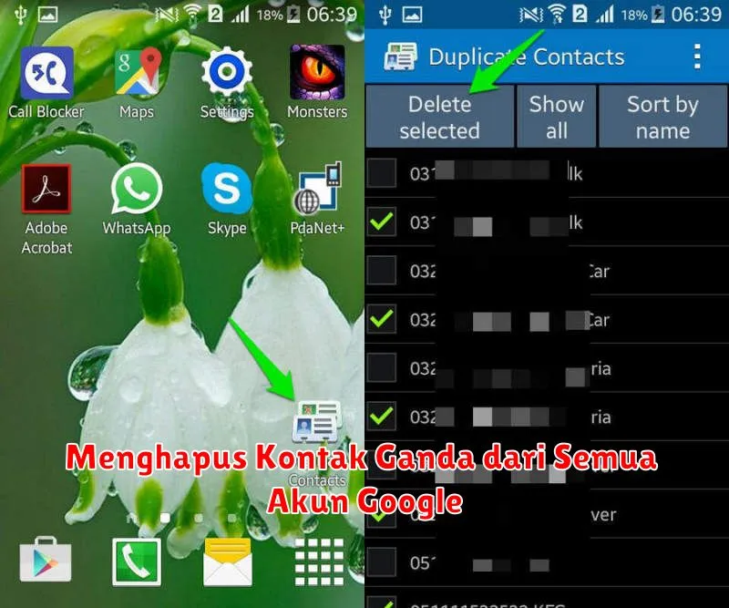 Menghapus Kontak Ganda dari Semua Akun Google