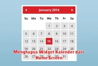 Menghapus Widget Kalender dari Home Screen