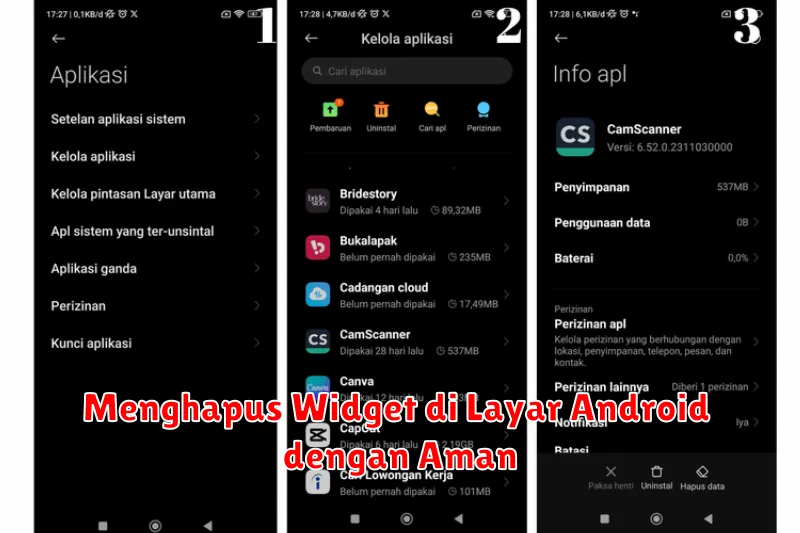 Menghapus Widget di Layar Android dengan Aman