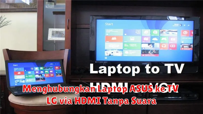 Menghubungkan Laptop ASUS ke TV LG via HDMI Tanpa Suara