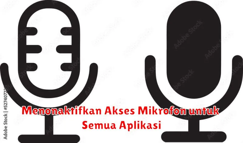 Menonaktifkan Akses Mikrofon untuk Semua Aplikasi
