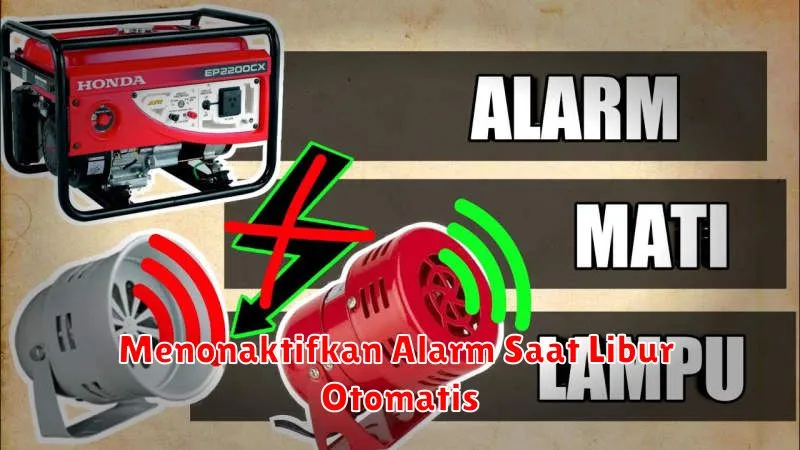 Menonaktifkan Alarm Saat Libur Otomatis