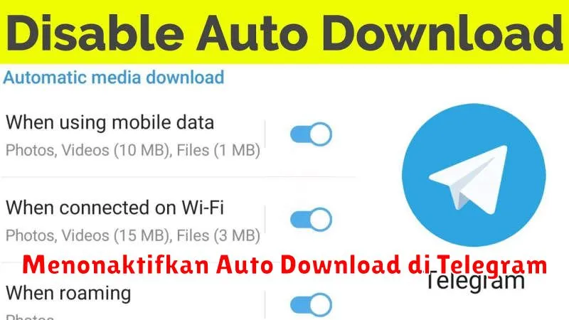 Menonaktifkan Auto Download di Telegram