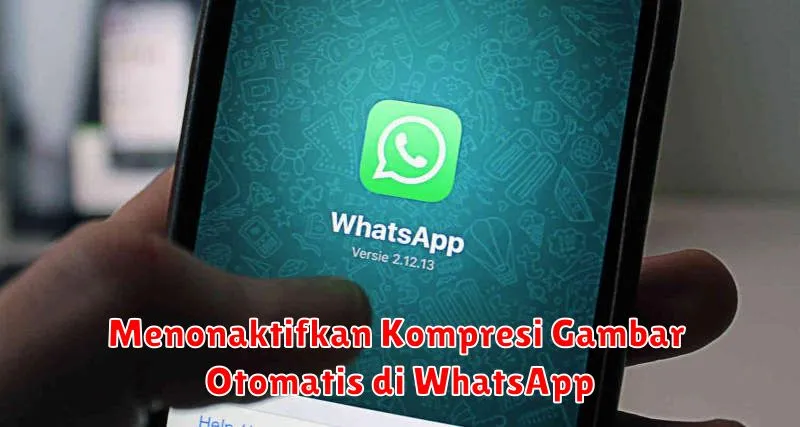 Menonaktifkan Kompresi Gambar Otomatis di WhatsApp