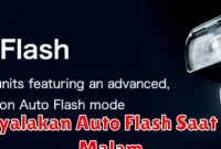 Menyalakan Auto Flash Saat Foto Malam