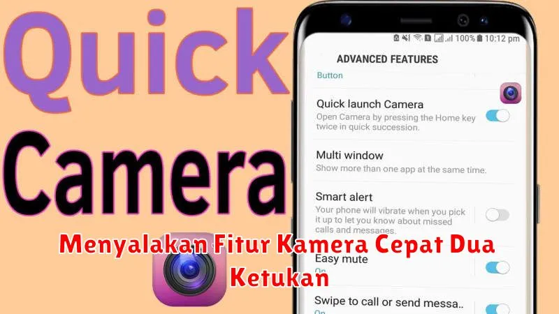 Menyalakan Fitur Kamera Cepat Dua Ketukan