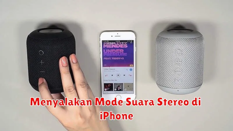 Menyalakan Mode Suara Stereo di iPhone