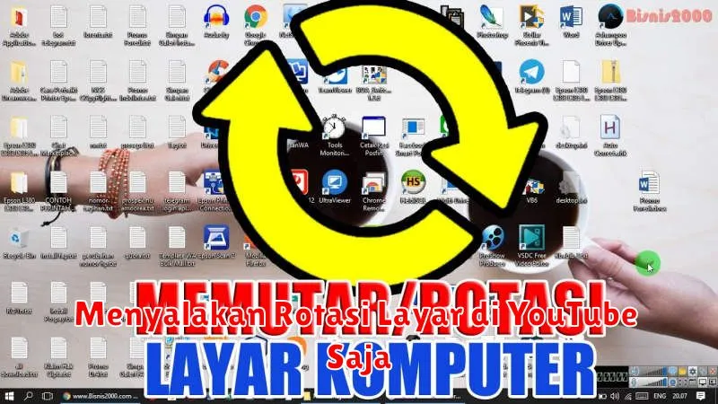 Menyalakan Rotasi Layar di YouTube Saja