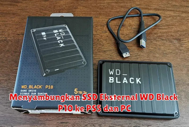 Menyambungkan SSD Eksternal WD Black P10 ke PS5 dan PC