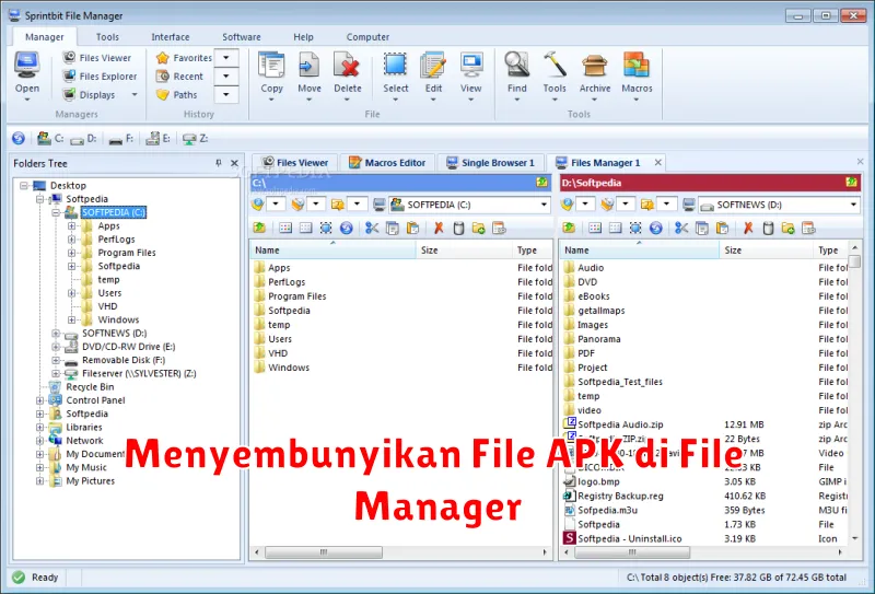 Menyembunyikan File APK di File Manager