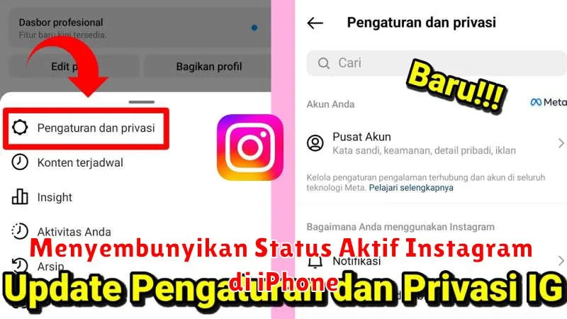 Menyembunyikan Status Aktif Instagram di iPhone