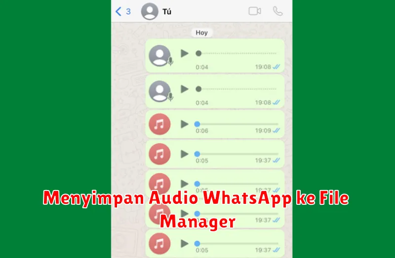 Menyimpan Audio WhatsApp ke File Manager