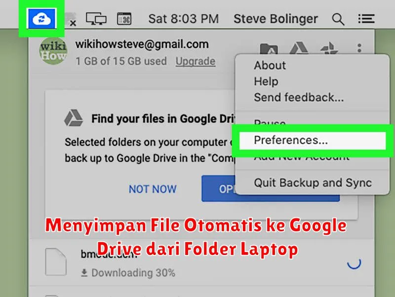 Menyimpan File Otomatis ke Google Drive dari Folder Laptop