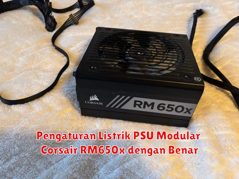 Pengaturan Listrik PSU Modular Corsair RM650x dengan Benar