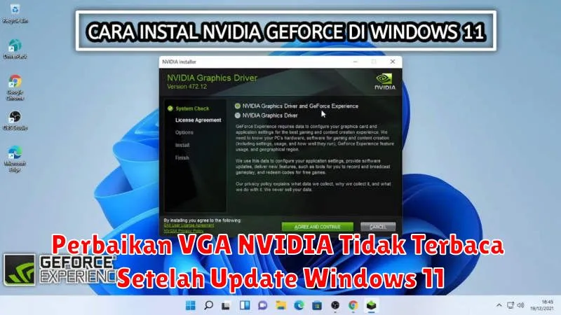 Perbaikan VGA NVIDIA Tidak Terbaca Setelah Update Windows 11