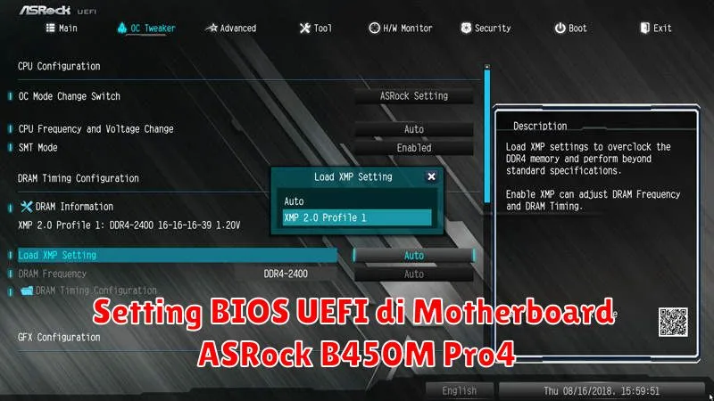 Setting BIOS UEFI di Motherboard ASRock B450M Pro4