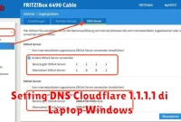Setting DNS Cloudflare 1.1.1.1 di Laptop Windows