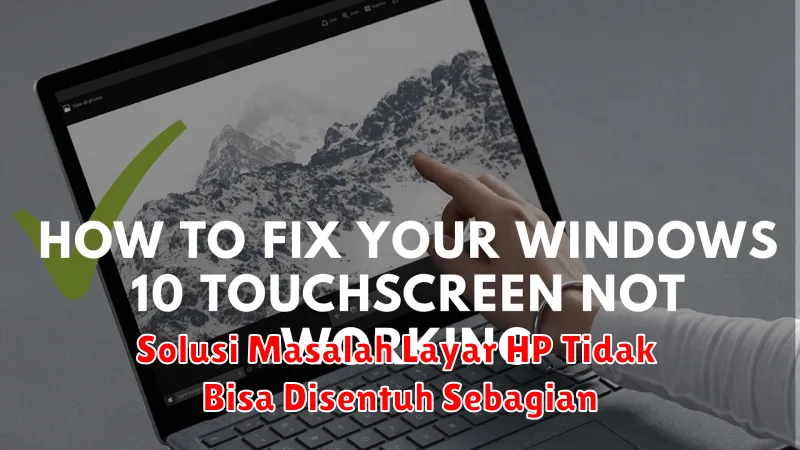 Solusi Masalah Layar HP Tidak Bisa Disentuh Sebagian