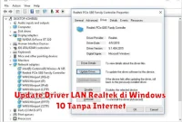 Update Driver LAN Realtek di Windows 10 Tanpa Internet